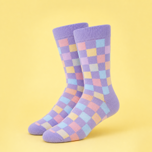 Pastel Check Socks