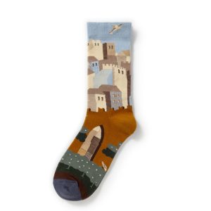 Begonia Letter Knee-High Socks – Women's Floral Pattern Cotton Socks