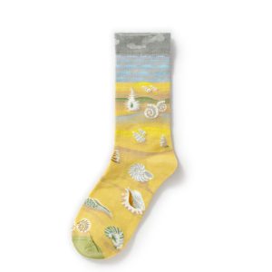 Ocean Blue Dream Knee-High Socks – Women's Blue Striped Cotton Socks