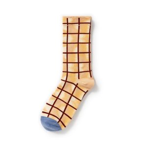 Peach Pink Stripe Knee-High Socks – Women's Preppy Style Cotton Socks
