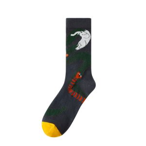 Wild Sweet Rabbit Knee-High Socks – Women's Bunny Print Cotton Socks