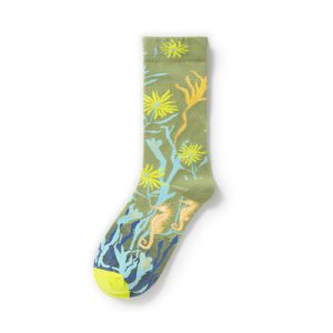 Berlin Vintage Art Knee-High Socks – Women's Abstract Print Cotton Socks