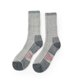 Men's wool-blend work crew socks, grey — thick winter
