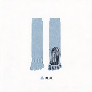 Women's High-Top Non-Slip Five-Finger Yoga & Pilates Socks - Blue