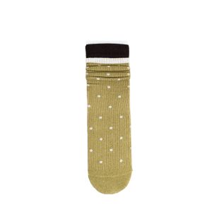Women's green dot mid-calf slouch socks — seamless toe